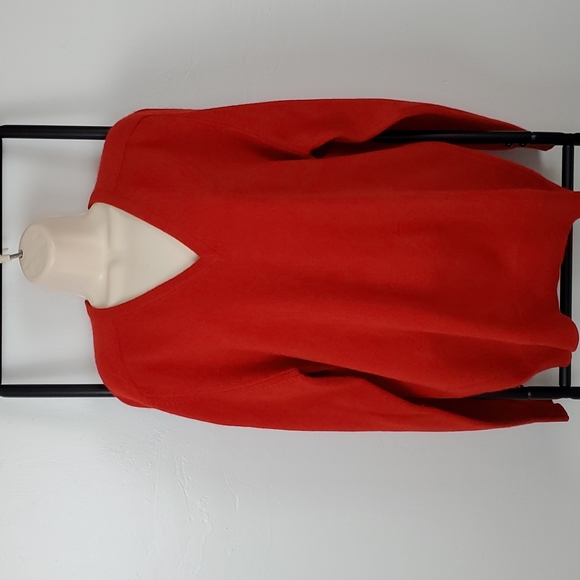 Vintage Burberry cashmere v-neck red knit Authentic sweater women size 40 - Picture 1 of 9
